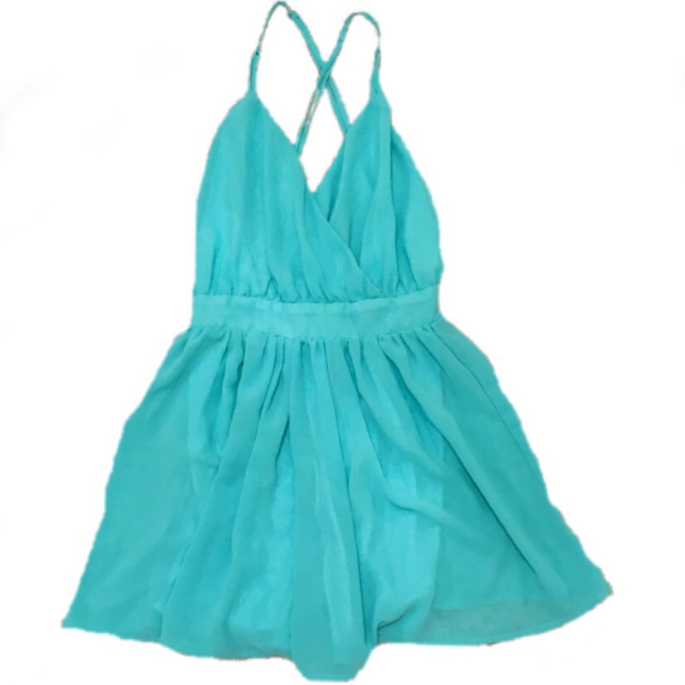 Aqua blue romper size, small